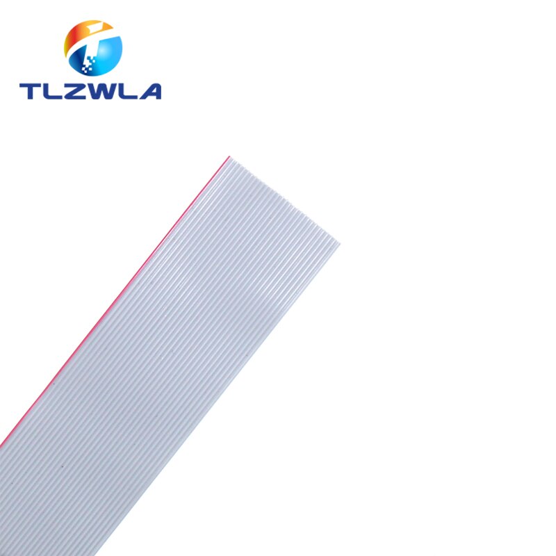1 medidor 1.27mm que espaçam 8p 10p 12p 14p 16p 20p 26p 30p 40p cabo liso cinzento FC-8 10 16 28awg o fio, para o conector de idc fc 2.54mm
