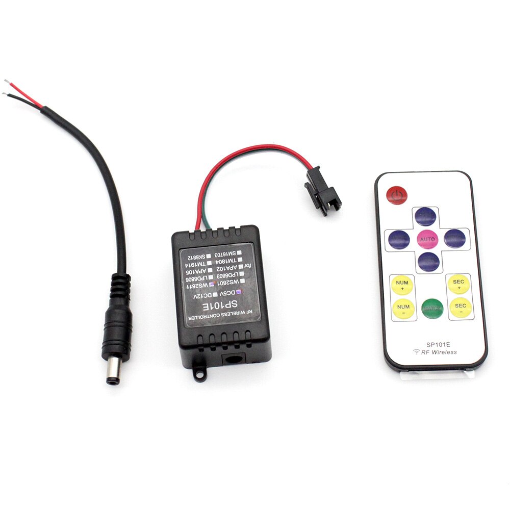 Trådløs  rf 14 nøgle 21 nøgle mini lille led pixel strip lys controller til  ws2811 sk6812 ws2812b 6803 1903 med fjernbetjening