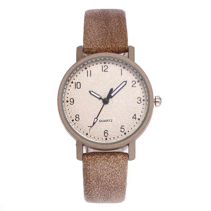 Creatieve Vrouwen Casual Quartz Lederen Band Band Horloge Analoog Rose Goud Vrouwen Horloge Staal Luxe Dames horloge