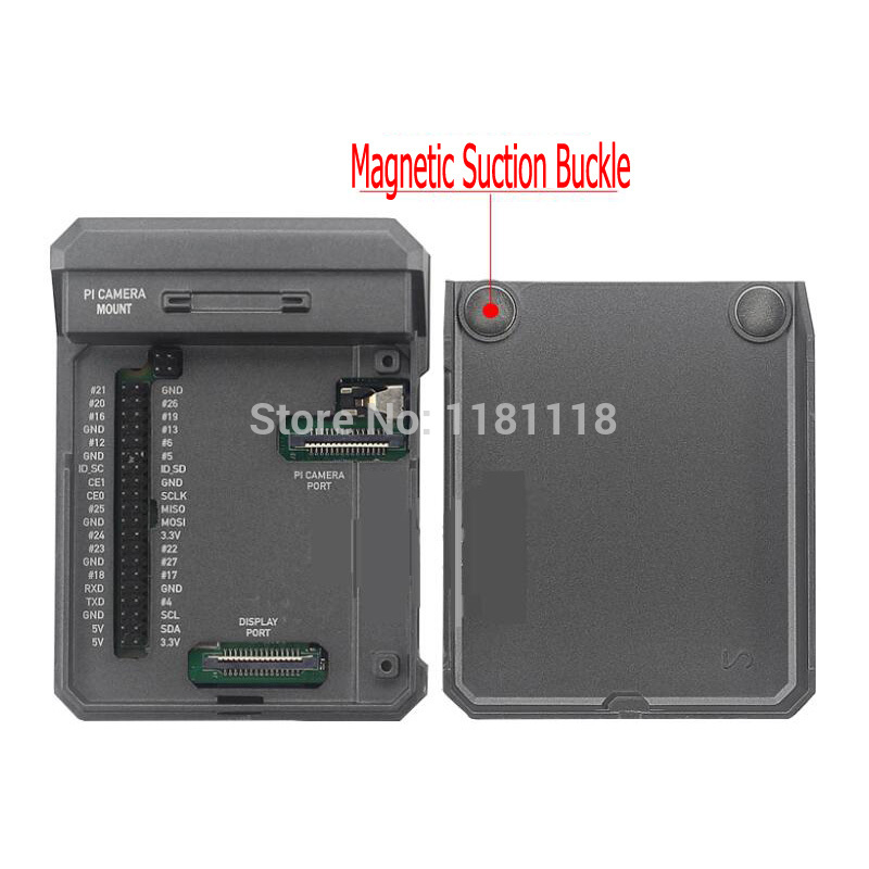 Raspberry Pi 4 model B aluminum alloy case slider magnetic suction case ,for Raspberry pi 4B