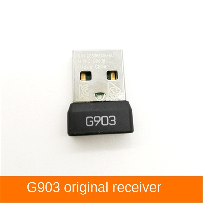 Accesorios para ratón Logitech G903/G900, receptor de botón lateral, contrapeso, cubierta trasera, cable USB, adaptador de rodillo, almohadilla de pie, juego completo: G903 receiver