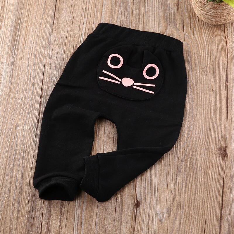 Baby Jongens Meisjes Leuke Kat Kitten Broek Harembroek Bodems Kleding 3-24M