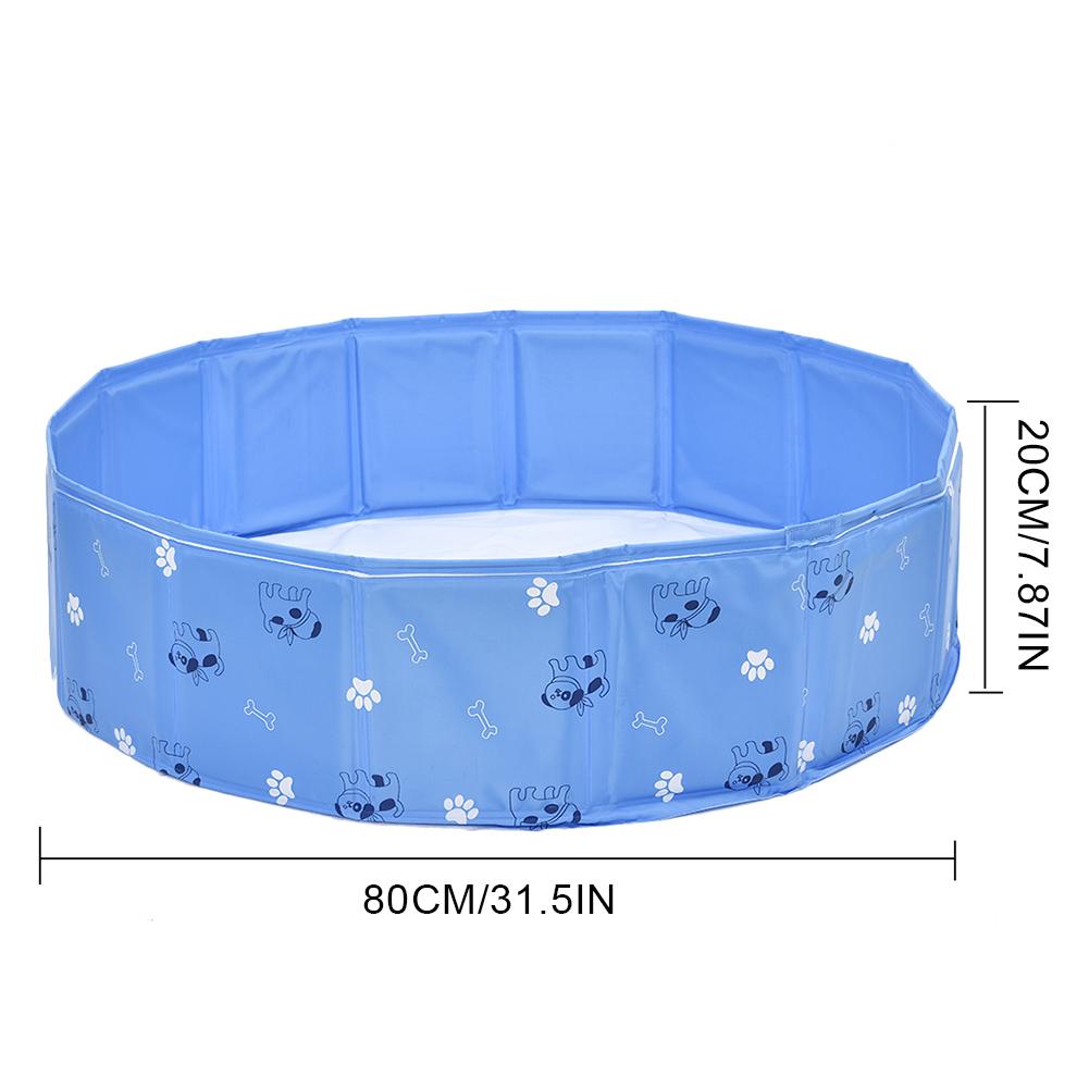 Baignoire pliable en PVC pour chiens | Piscine pour animaux de compagnie, piscine pour chien chat, baignoire pliable, chien pour animaux de compagnie, zone jouets piscine quatre saisons: Bleu marine