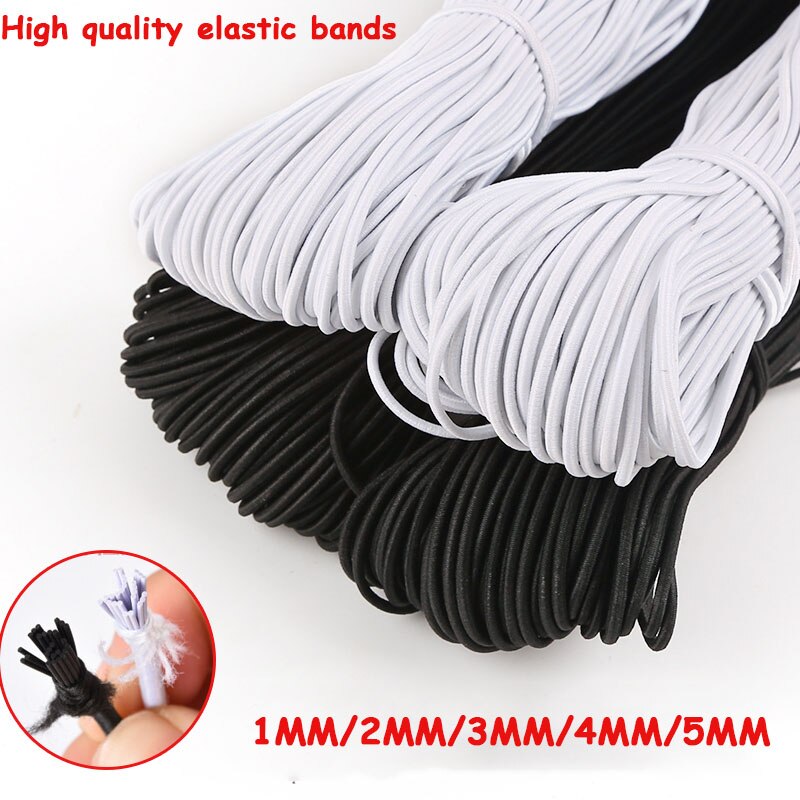 1MM-5MM Runde Elastische Gummibänder Elastische Seil Bekleidungs Maske Elastische Band für DIY Schmuck NäHenne Zubehör handwerk Liefert