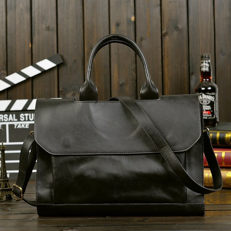 Sac à main pour homme rétro sac à main en cuir de cheval fou sac à main pour ordinateur portable sacs à bandoulière d'affaires besace d'ordinateur portable hommes sacs à bandoulière