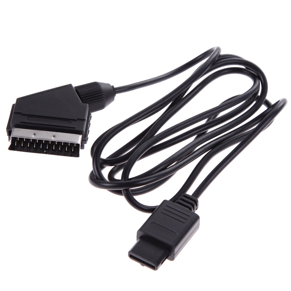 1.8M A/V TV Video Scart RGB Cable 21 pin Euro Scart Plug Cord Wire for Nintendo SNES Gamecube and N64 Console