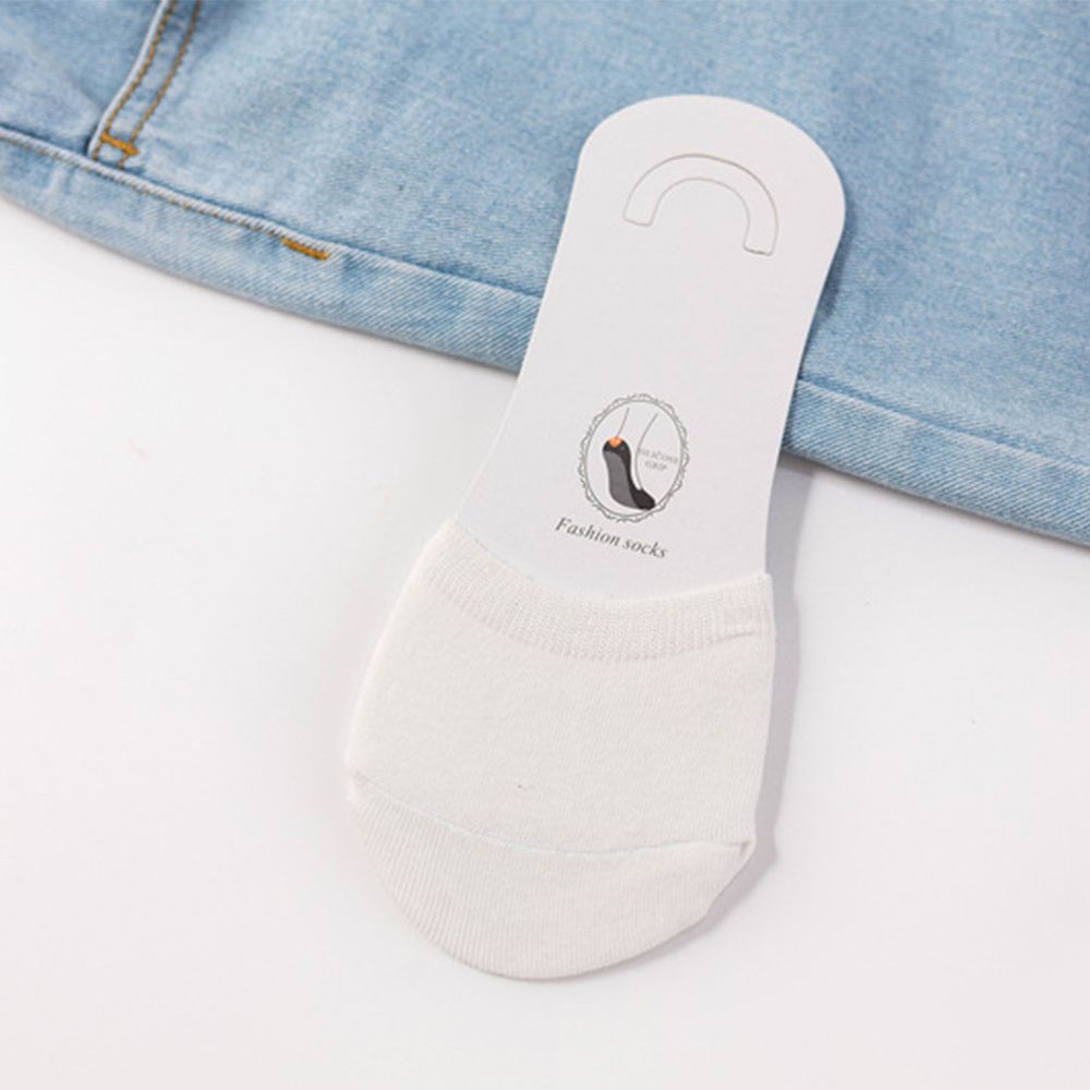 Woman Summer Forefoot Socks Thin Cotton Sweat Socks Non-slip Slippers High Heels Invisible Breathable Half Foot Socks: white