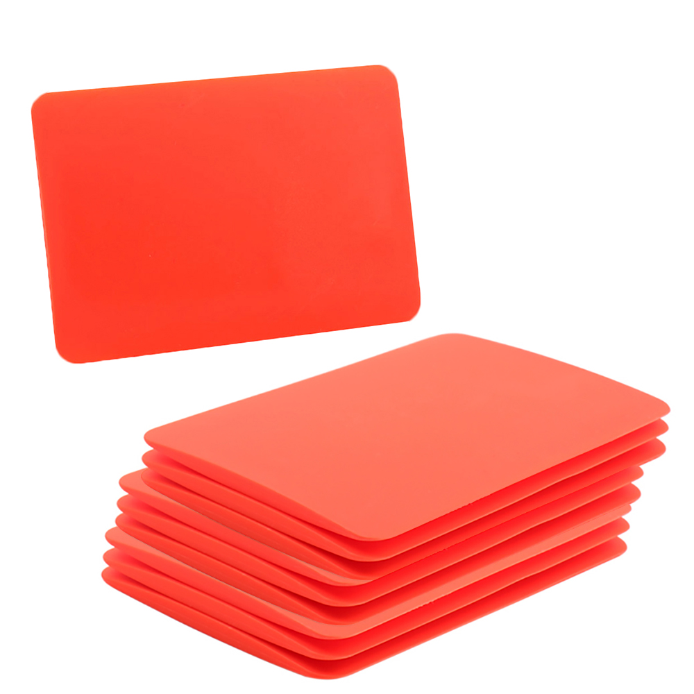 5/10PCS Car Window Tinting Film Tools Ultra-thin Edge Squeegee Vinyl Wrap PPF Protect Film Install Rubber Scraper Water Wiper: Red