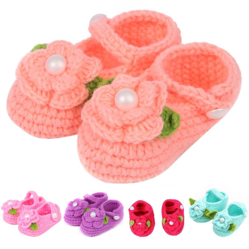 Baby Meisjes Schoenen Handgemaakte Babyschoenen Pasgeboren Baby Baby Jongens Meisjes Haak Knit Peuter Schoenen Voor 0 tot 18 Maanden baby Schoenen
