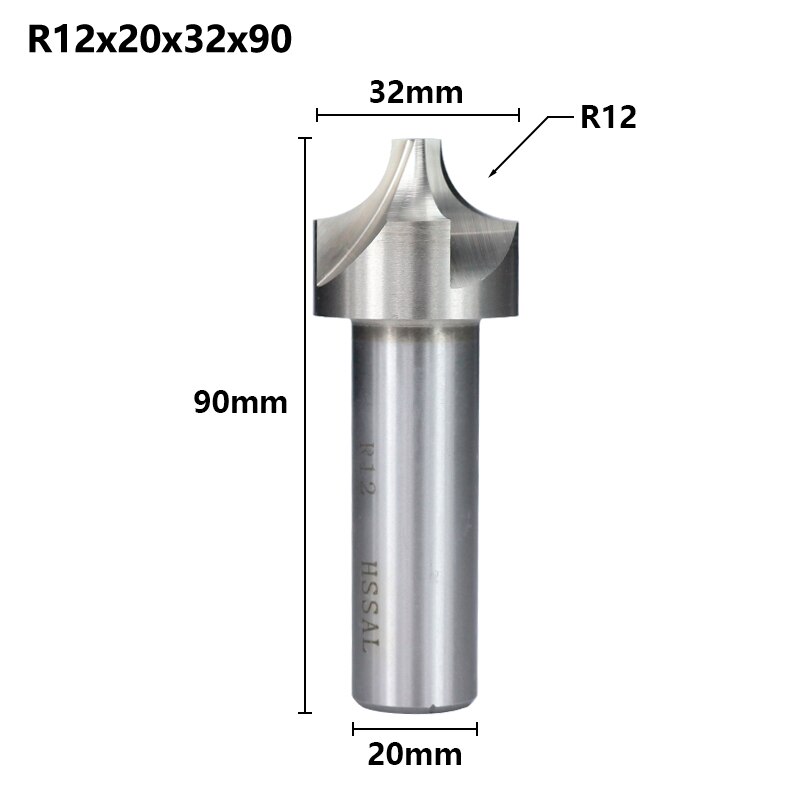 XCAN – fraise à fraiser CNC, R1.0-R12 HSS, fraiseuse à rayon, mèche de routeur: R12
