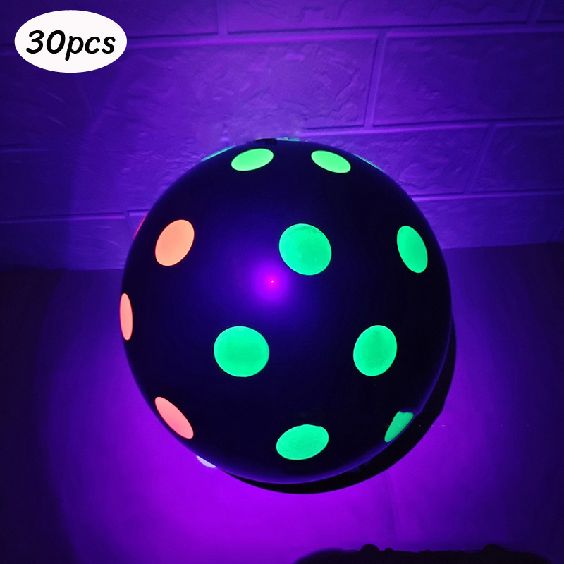 1Set Neon Glow Ballonnen Gelukkige Verjaardag Banner Sterren Fluorescerende Banners Verjaardagsballonnen voor Neon Glow Verjaardagsfeestje Achtergrond: Blauw