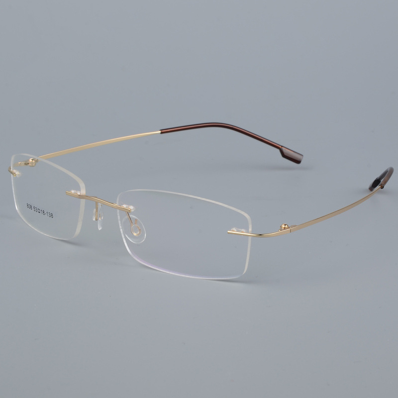 Bclear titanium legering kantløse briller ramme mænd ultralette recept nærsynethed optiske briller mandlige rammeløse briller 6 farve
