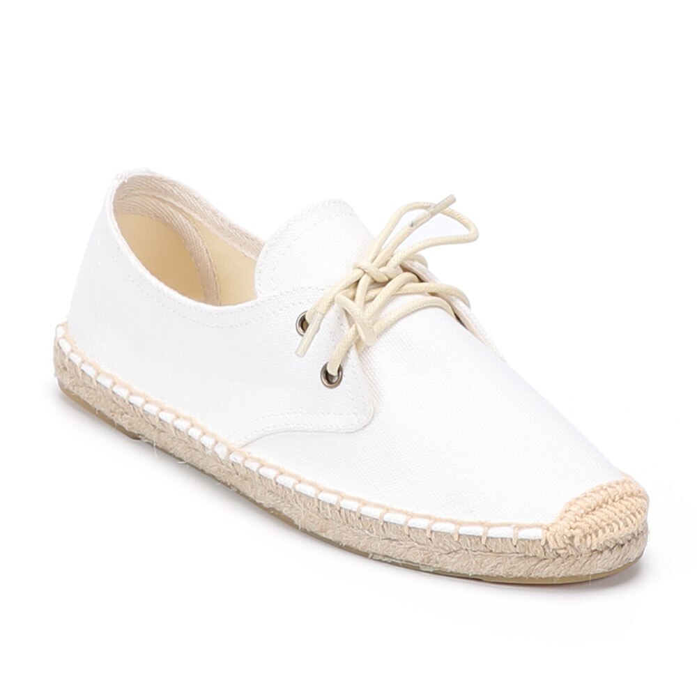 Alpargatas de cáñamo con plataforma plana para Mujer, zapatos de goma de encaje, informales, oferta especial limitada,