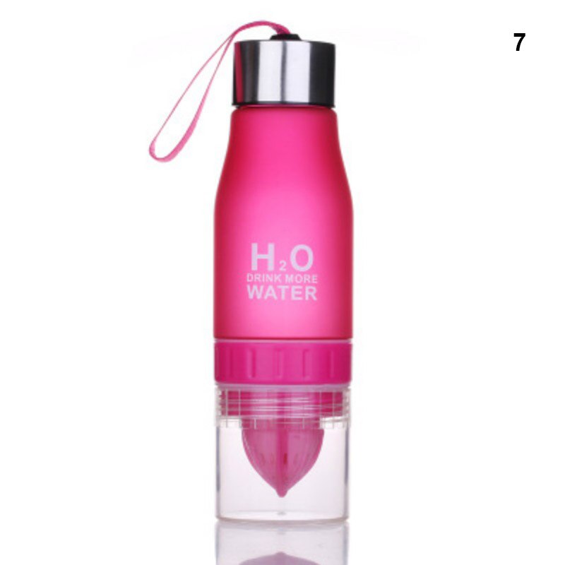 650ml Infuser Water Bottle plastic Fruit infusion Kids Drink Outdoor Sports bottle Juice lemon Portable Kettle Xmas .: Red