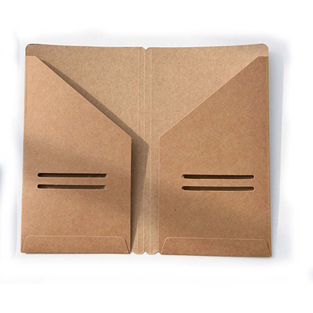 Kraft Paper File Holder For Travel Journal Notebook Accessory Vintage Retro Card Pocket Storage Standard/Pocket/Passport: Other