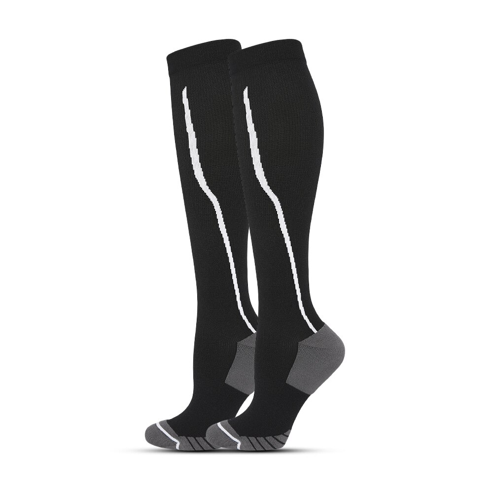 Raibaallu long tube high elastic leg compression Socks 5/lot women Men 20-30mmHg Knee-High for Running Jog Travel Hike Nurses