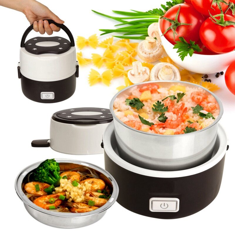 220V 2~4 Layers Electric Heated Lunch Box Set 200W Multifunctional Food Warmer Mini Rice Cooker Warmer for Students Dormitory