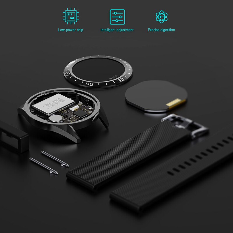 Bakeey GT105 Heart Rate Blood Pressure Monitor bluetooth Weather Push Music Control Black Silicone Smart Band Men Women