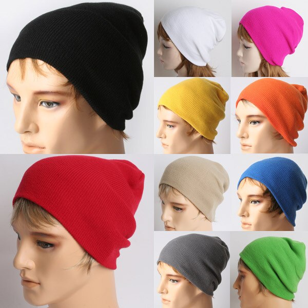 Mistdawn 2022 unisex strikket slouch skullies hunhue hue kvinder mænd efterår vinter varme huer ski cap one size