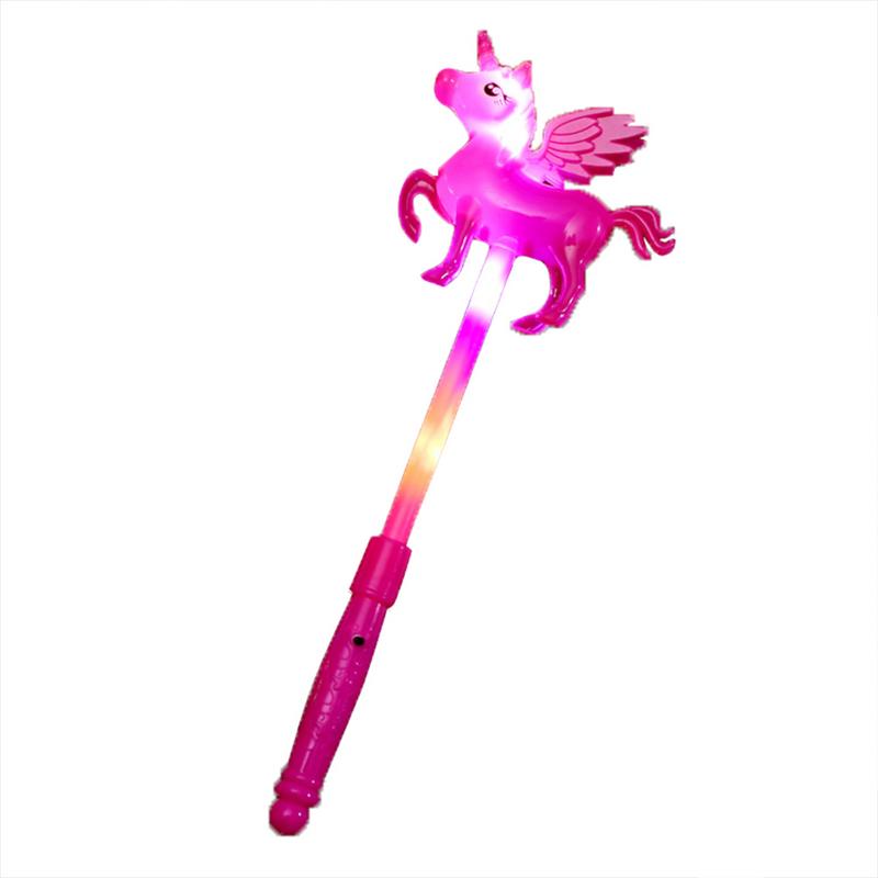 Bâton lumineux en forme de licorne pour les enfants acclamant les jouets lumineux de bâton lumineux de grand doigt