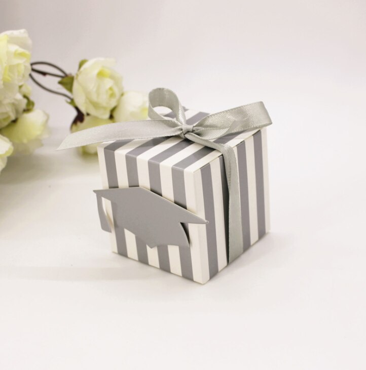 10 Pcs Doctor Hat Cap Box Graduation Decoration Candy Favor Boxes Celebration Party Bag Packing Box