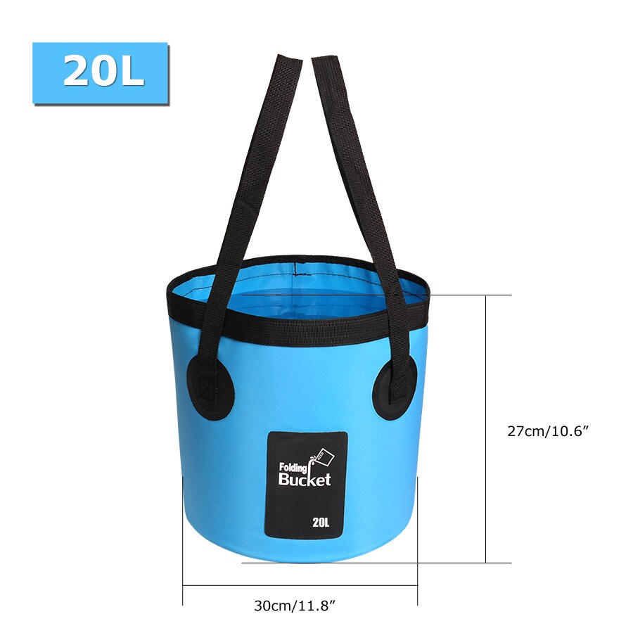 YOUGLE Folding Collapsible Water Storage Bucket Water Container Washbasin For Fishing Camping Hiking 20L