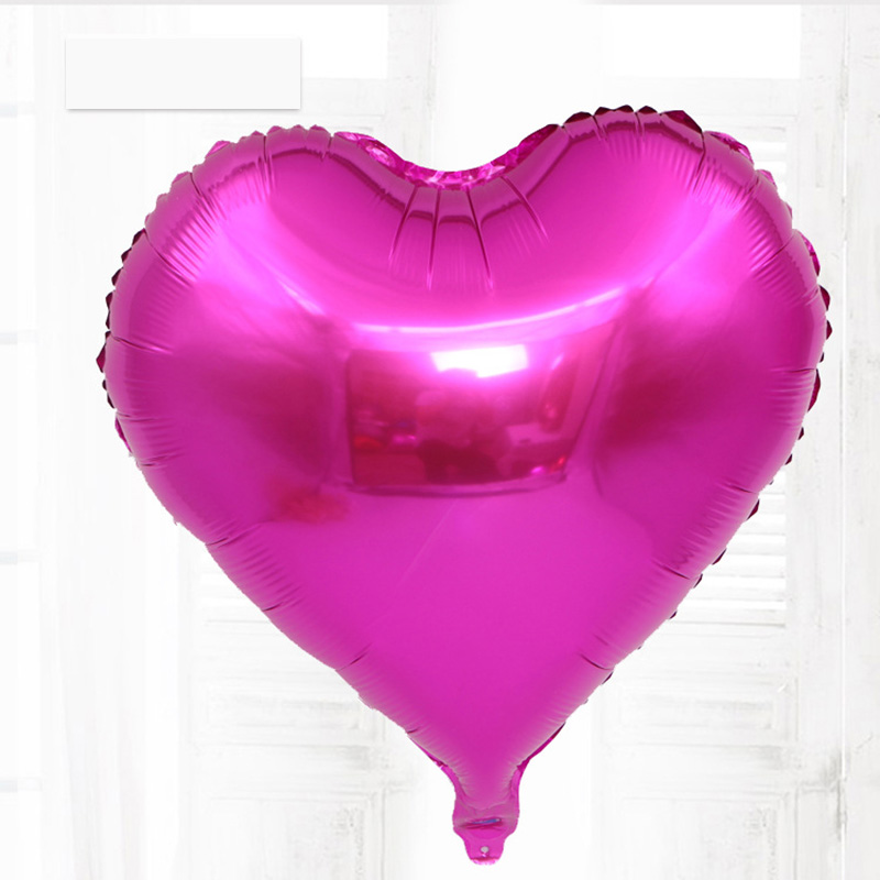 Globos románticos de boda de 18 pulgadas con forma de corazón, globo de aluminio, decoración boda inflable, de cumpleaños, globo de helio: ROSE RED