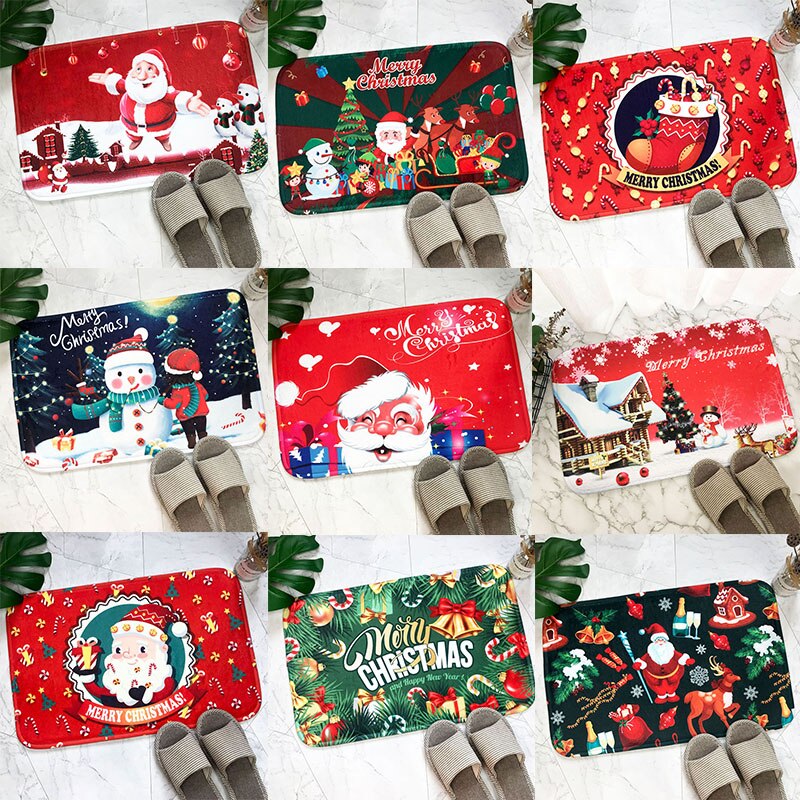 60Cm Kerst Decoratie Indoor/Outdoor Deur Mat Outdoor Deurmat Voor Veranda/Keuken/Wasruimte Welkom mat Tapijt