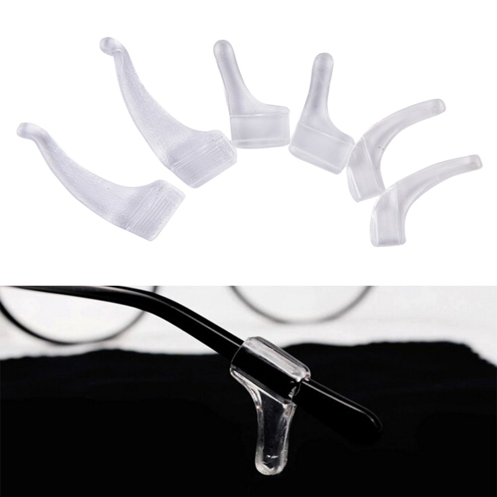 10 par bløde briller gennemsigtige skridsikre silikone ørekrog til brilletilbehør til briller