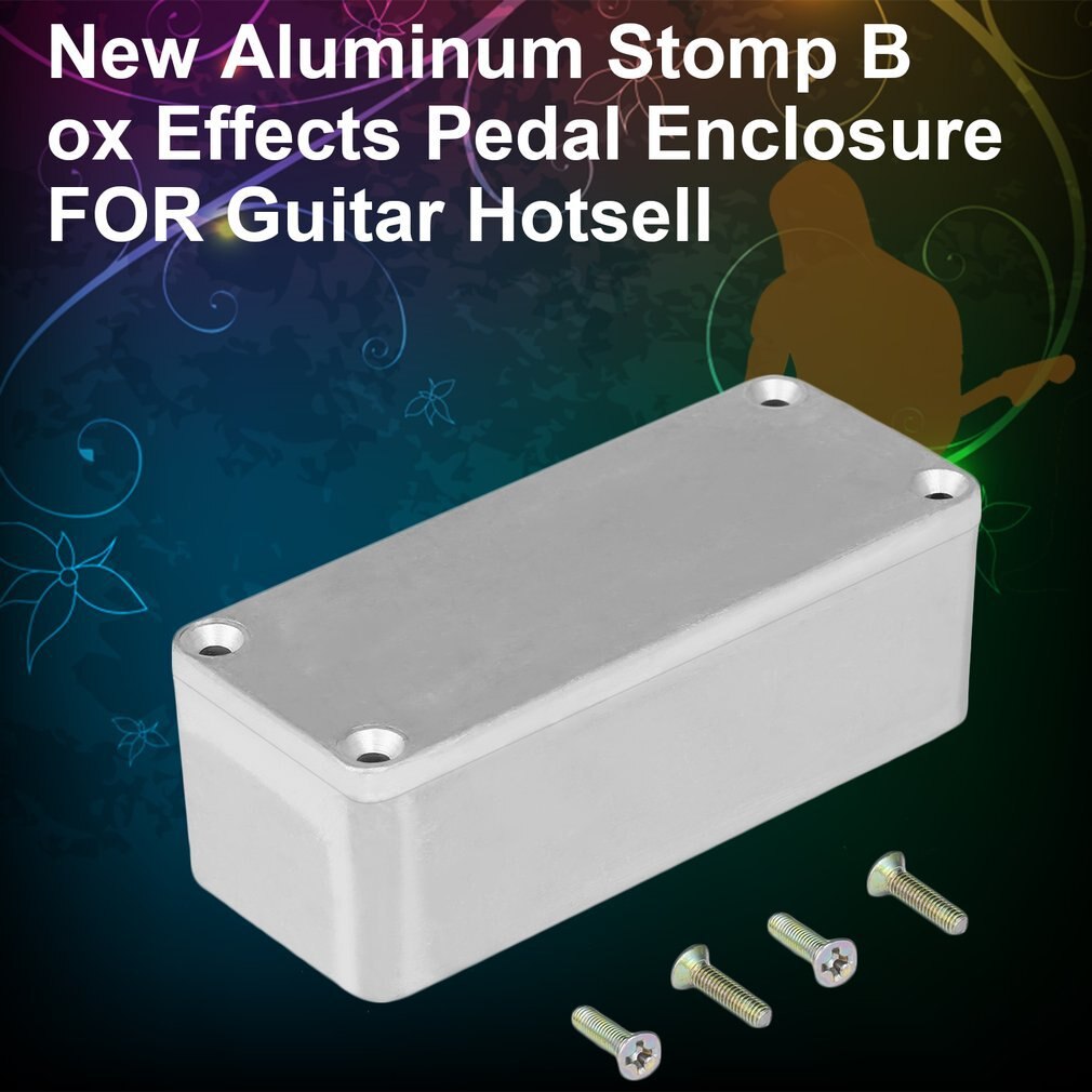 Draagbare Aluminium Muziekinstrumenten Kit Kabel Stomp Box Effectpedaal Behuizing Voor Guitar Effect Stijl Gevallen Houder