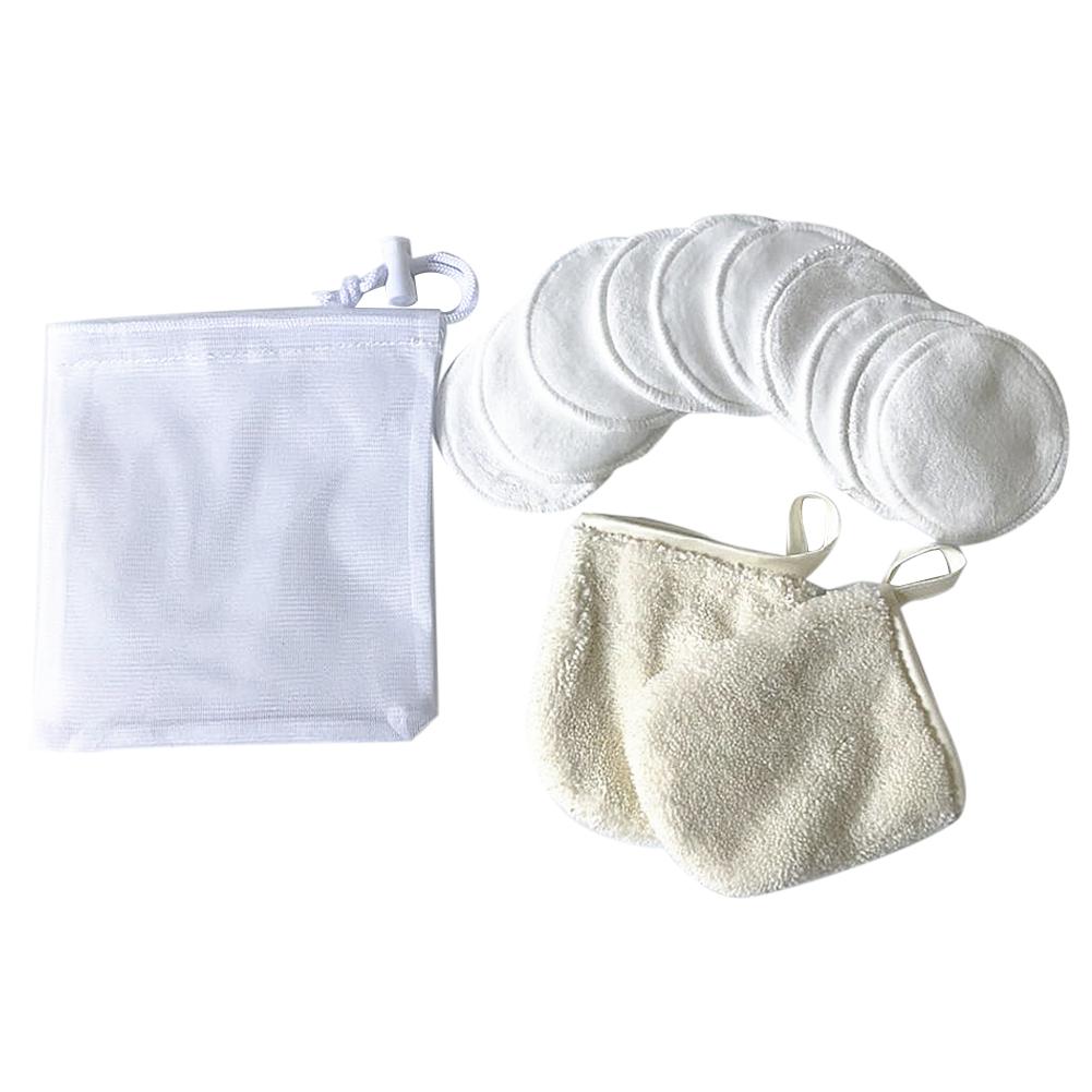 Juego de 10 unids/set de almohadillas de algodón reutilizables para quitar maquillaje, almohadillas lavables para decoración de uñas, almohadillas de algodón para limpieza facial