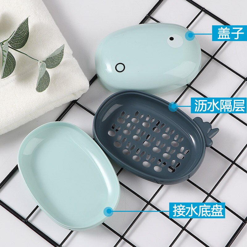 kreskówka wodoodporne pudełko z pokrywą mydła przenośne mydło podróżne chroń pojemnik pudełko na mydło łazienkowe akcesoria łazienkowe