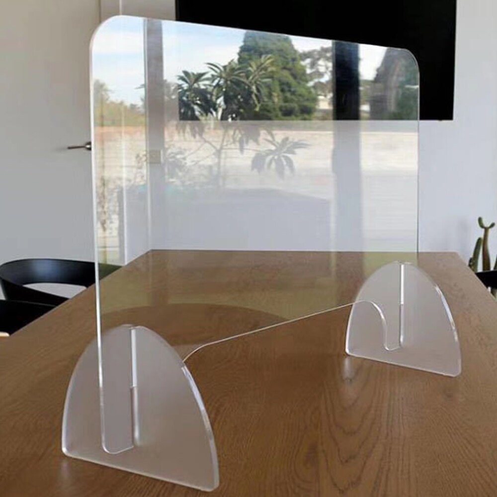 Acrylic Sneeze Guard Shield Clear Perfection Reception Side Counter Sprayed UV Cut Height Protection Screen Isolation Plate