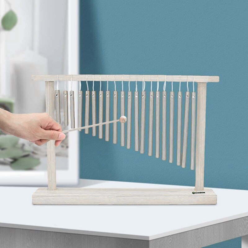 20-NOTE Wind Chime Table Top Bar Chime Instrument Percussion with Mallet Chime Instrument Clear Sound