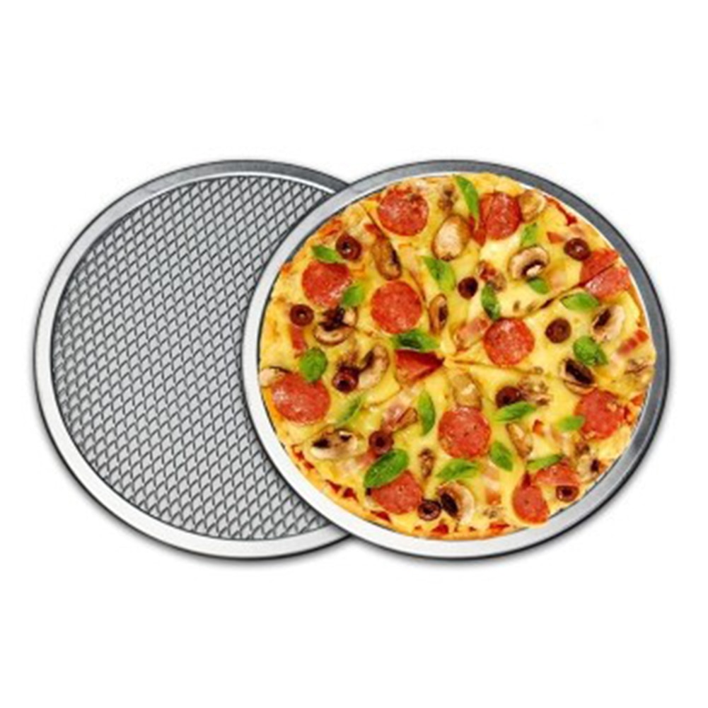 Aluminiumslegering non-stick pandekage pizza mesh bageplade bagegrej køkkenværktøj