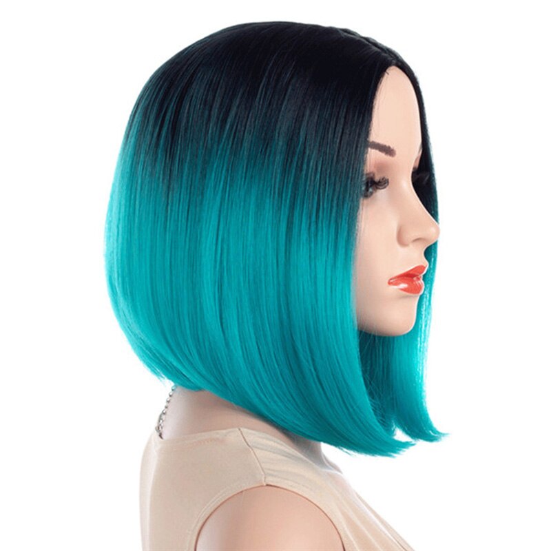 Msiwigs Twee Tonen Blonde Ombre Pruik Natuurlijke Afro Korte Steil Haar Synthetische Pruiken Voor Vrouwen Hittebestendige