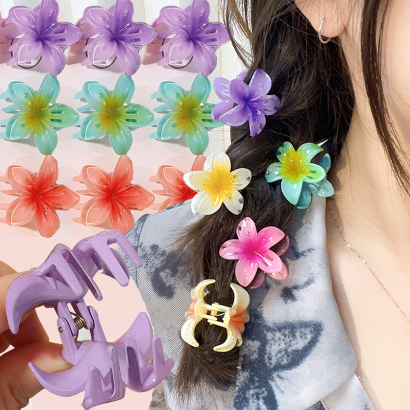 5/3/2 Uds. Pinzas para el cabello de flores para mujer, estilo bohemio, 4cm, pinzas para el cabello con forma de flor de huevo, pasadores, horquillas para niñas, accesorios para el cabello para niños