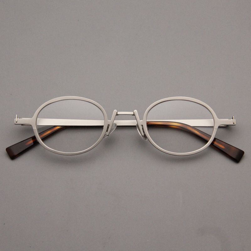 Zerosun montatura per occhiali ovale uomo donna occhiali da lettura Unisex occhiali per prescrizione ottica nero oro: Argento