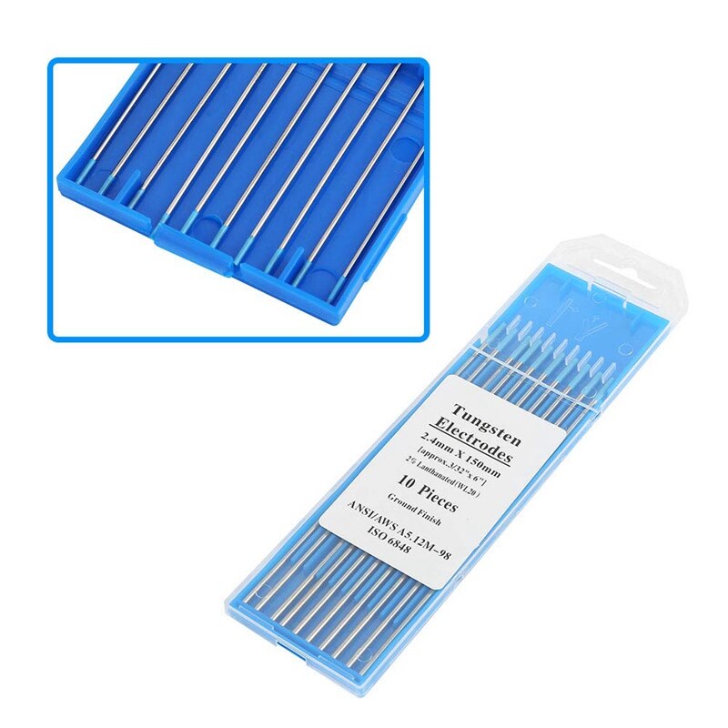 10Pcs WL20 Tungsten Electrode Tig Rod 2.0% Lanthanated for Welding Machine Welding Tool(2.4mm150mm)