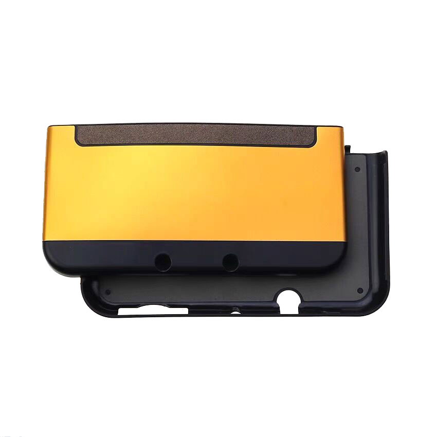 Aluminium Hard Case Beschermende Shell Bovenste En Onderste Beschermende Covers Zijn Geschikt Voor Nintendo 'S 3DS Xl/ll: Goud