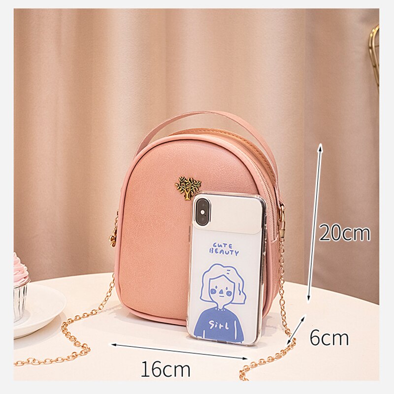 S. ikrr Eenvoudige Retro Vrouwen Handtas Keten Schoudertas Dames Olie Wax Lederen Portemonnee Crossbody Tassen Voor Vrouwen Mini Hand tassen