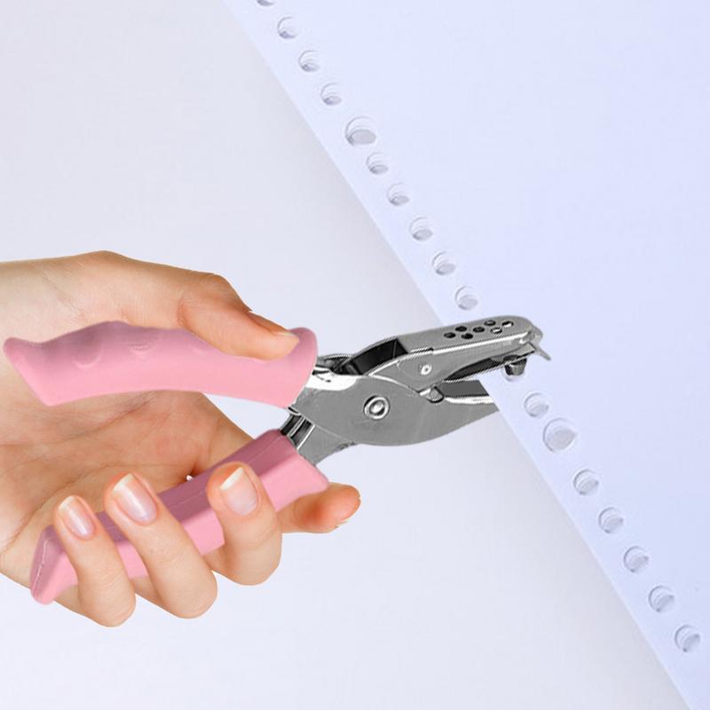 1 Hole Puncher Heavy Duty 1 Hole Punch Tool Paper Puncher Portable Hand Held Scrapbook Tool With Ergonomic Soft Grip For