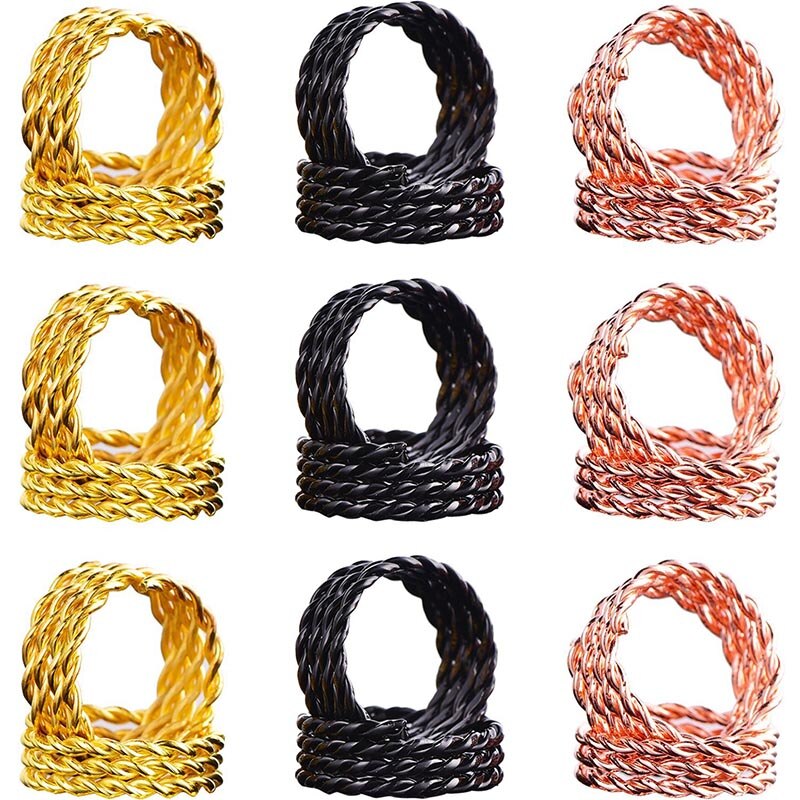 30 st/påse 11mm hål koppar hår dreadlocks fläta dread locks coil hår inpackningar metall hår fläta hår muddar för dekorationer