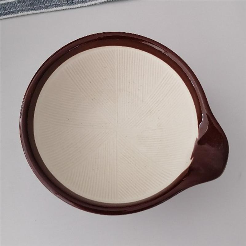 Japon mortier en céramique Suribachi bol porcelaine ondulation crête bol vaisselle