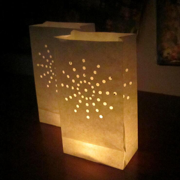 50 stk 25cm hvite papirlykter lyspose led lys hjerte for romantisk bursdagsfest bryllupsarrangement dekorasjon