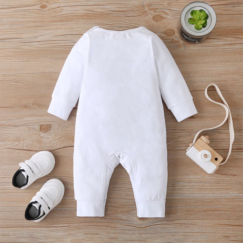 Baby Jumpsuits Letter Milk Print Infant Toddler Long Sleeve Romper Baby Clothes Autumn Spring Baby Boys Girls Jumpsuit