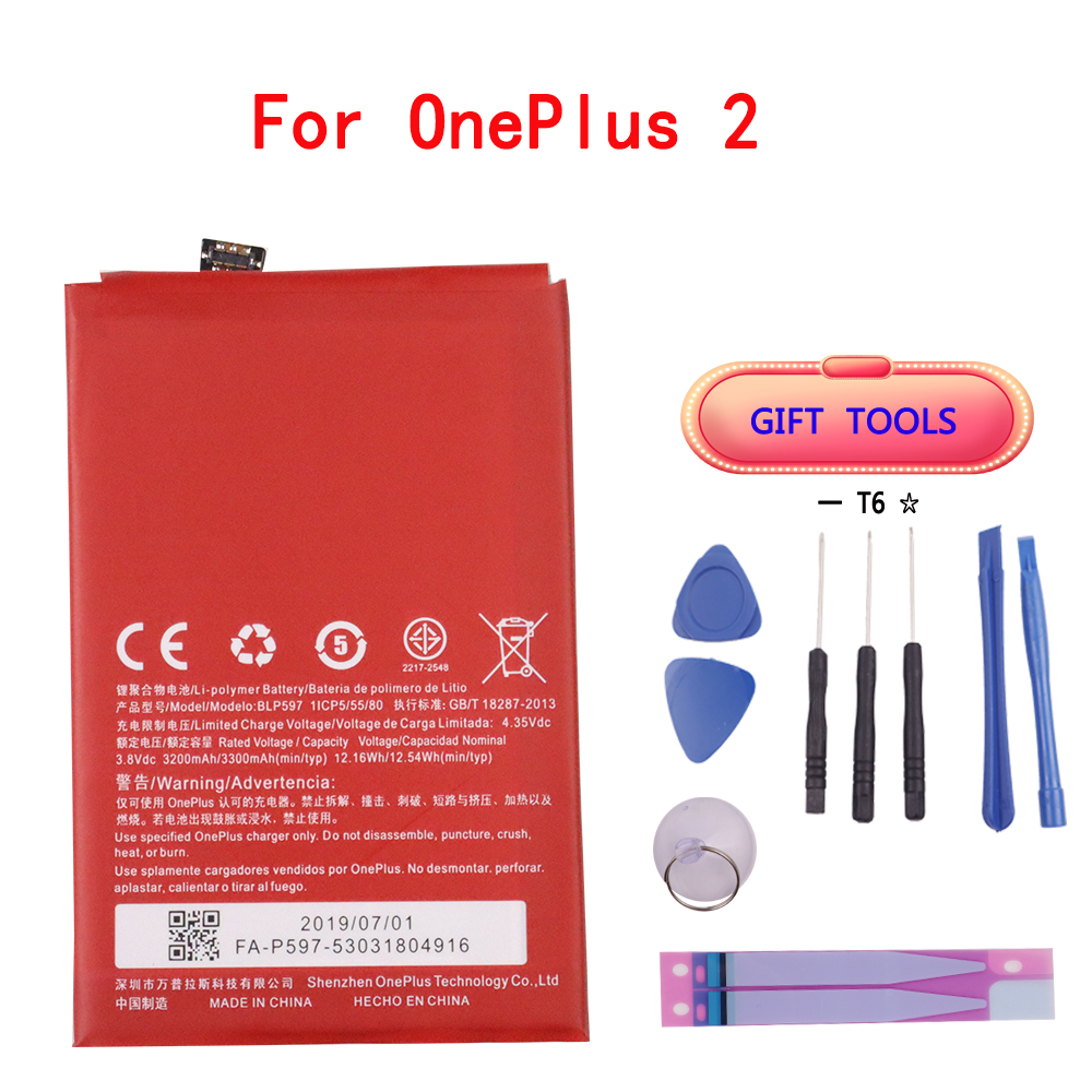 Originele Batterij Voor Oneplus 1 2 3T 5 5T 6 6T 7 7 Pro 7T 7T Pro 8 8 Pro BLP633 BLP637 BLP685 BLP699 BLP743 BLP745 Telefoon Batterij: BLP597 OnePlus 2