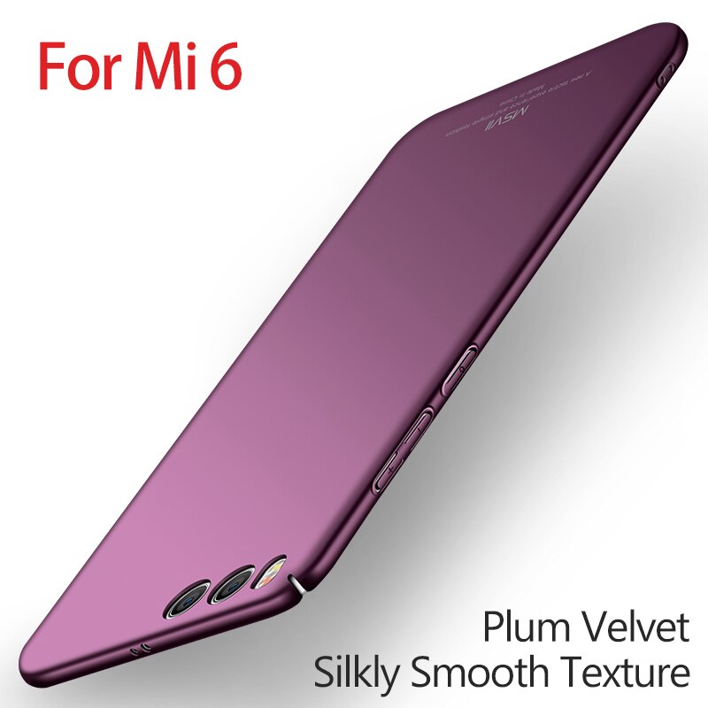 Xiaomi Mi 6 Case msvii Luxe Hard PC F xiaomi mi6 pro global case cover Ultradunne Bescherming coque Voor Xiomi Mi6 telefoon gevallen
