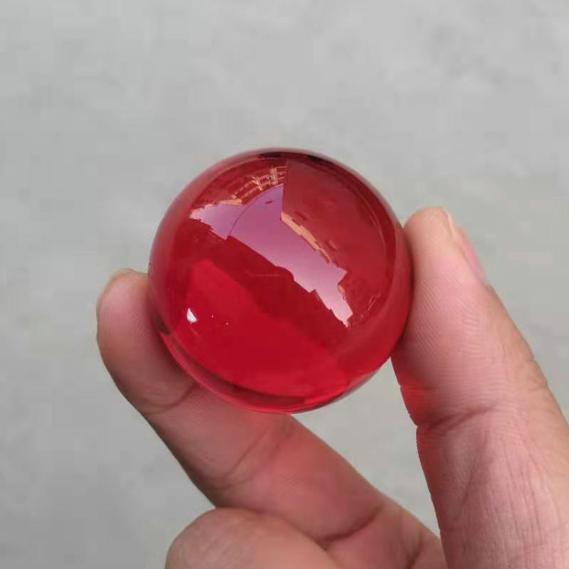 40mm kolorowa kryształowa szklana kula magiczna kula kula fotografia dekoracyjna kula kryształbyć winnym rękodzieło prezent: Czerwony