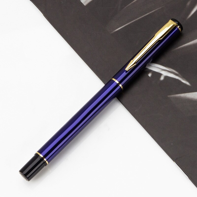 Penna stilografica in metallo con incisione personalizzata penna stilografica per ordine privato regalo commemorativo capo insegnante ufficio scuola di cancelleria: buio blu